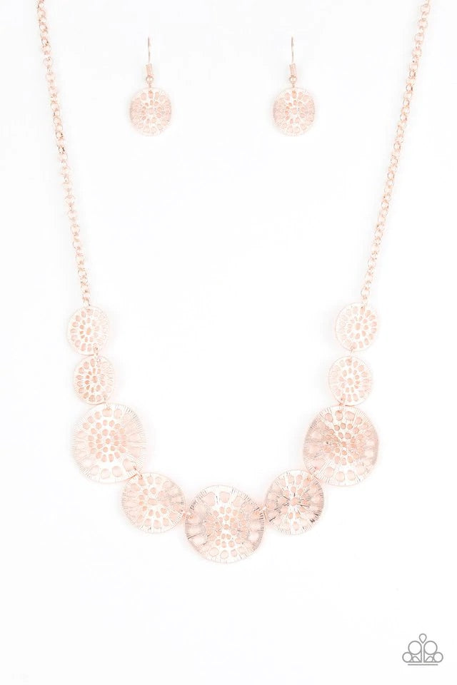 Your Own Free WHEEL - Rose Gold Necklace-Paparazzi - The Sassy Sparkle