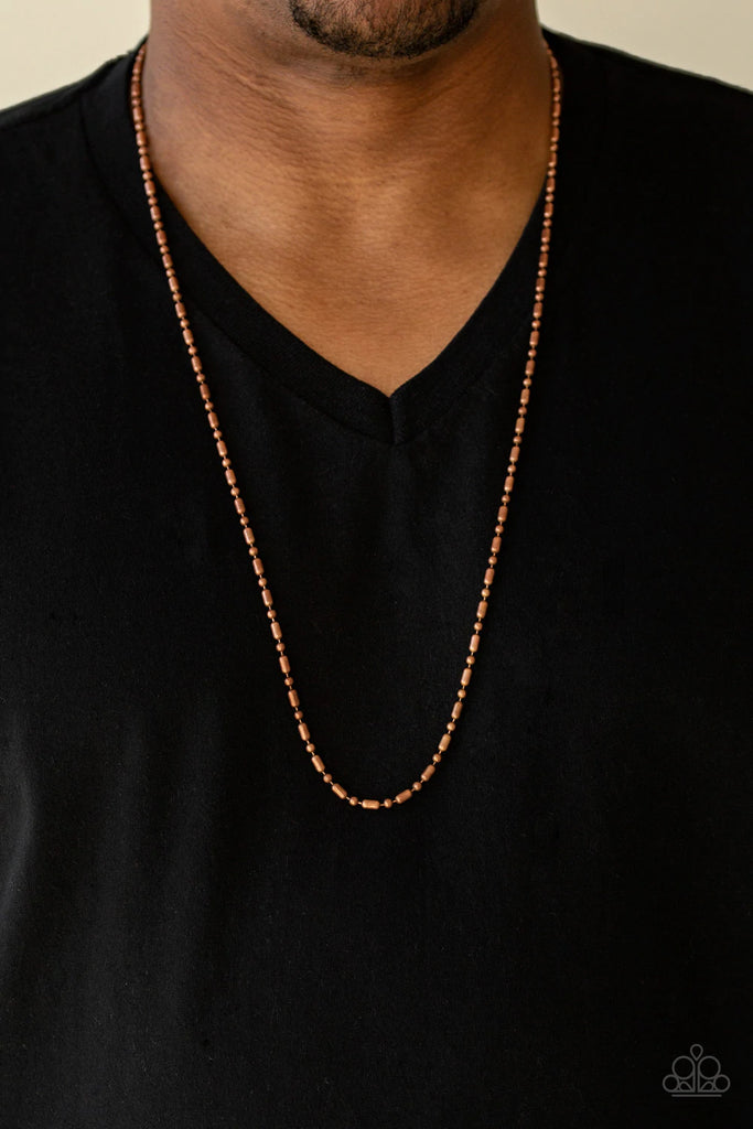 Covert Operation - Copper Urban Necklace-Paparazzi - The Sassy Sparkle