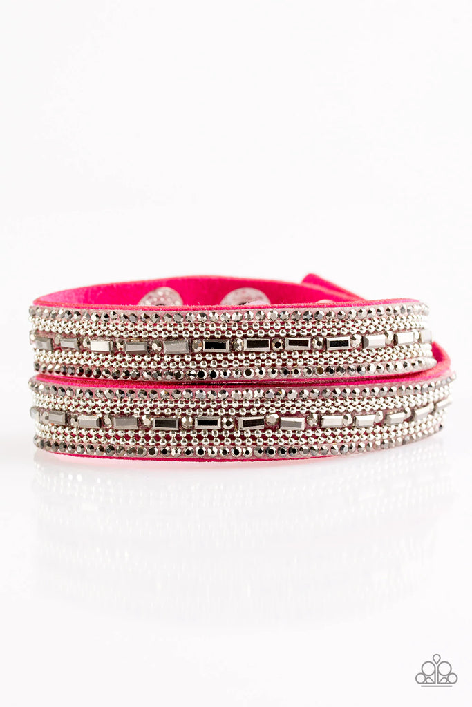 Shimmer and Sass - Pink Urban Bracelet-Paparazzi