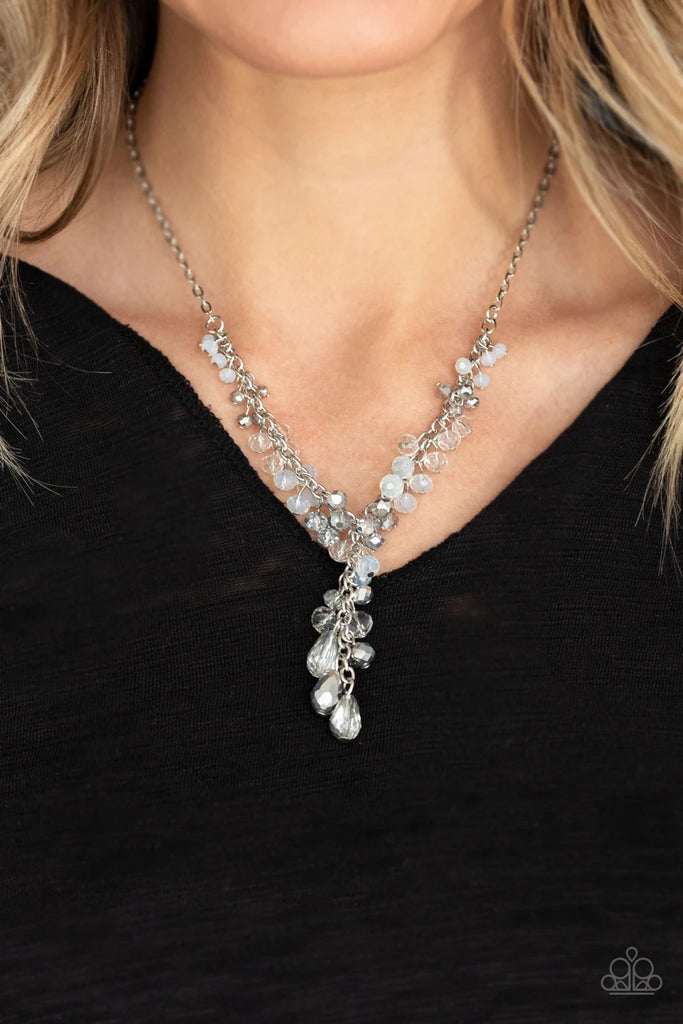 Iridescent Illumination - Silver Necklace-Paparazzi