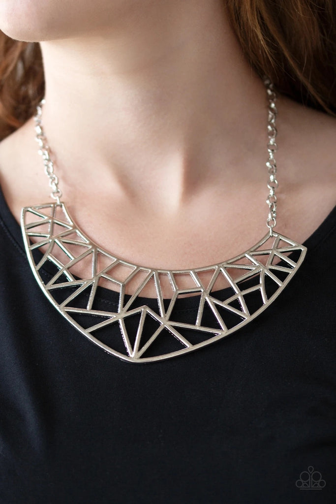 Strike While HAUTE - Silver Necklace-Paparazzi