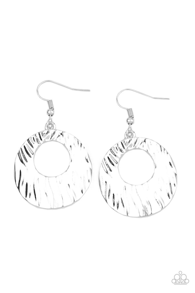 Warped Perceptions - Silver Earrings-Paparazzi