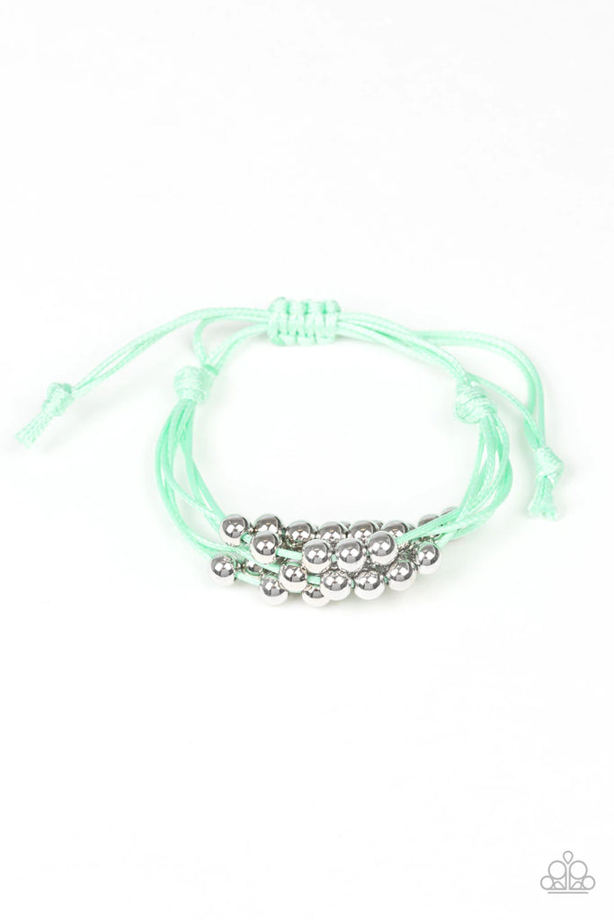 Without Skipping A BEAD - Green Bracelet-Paparazzi