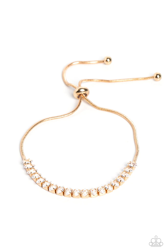 Dynamic Diamonds - Gold Bracelet-Paparazzi