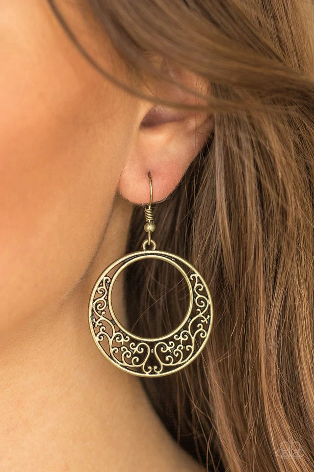 Newport Nautical - Brass Earring-Paparazzi