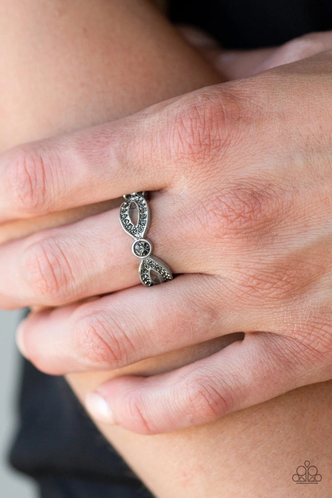 Extra Side Of Elegance - Silver Ring-Paparazzi