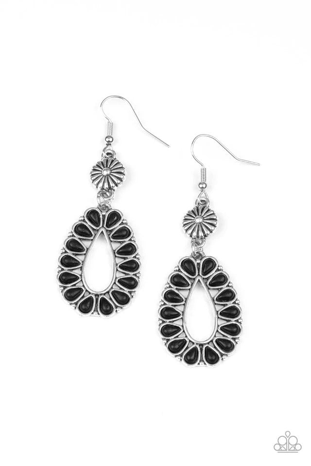 Stone Orchard - Black Stone Earring-Paparazzi - The Sassy Sparkle