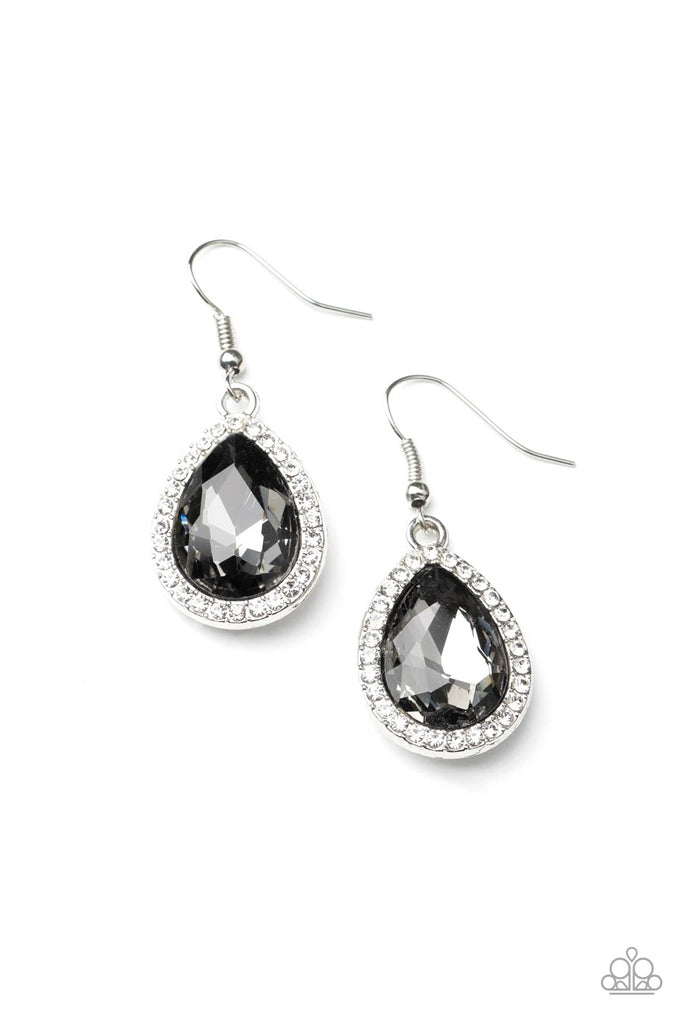 Dripping With Drama - Silver Earring-Paparazzi