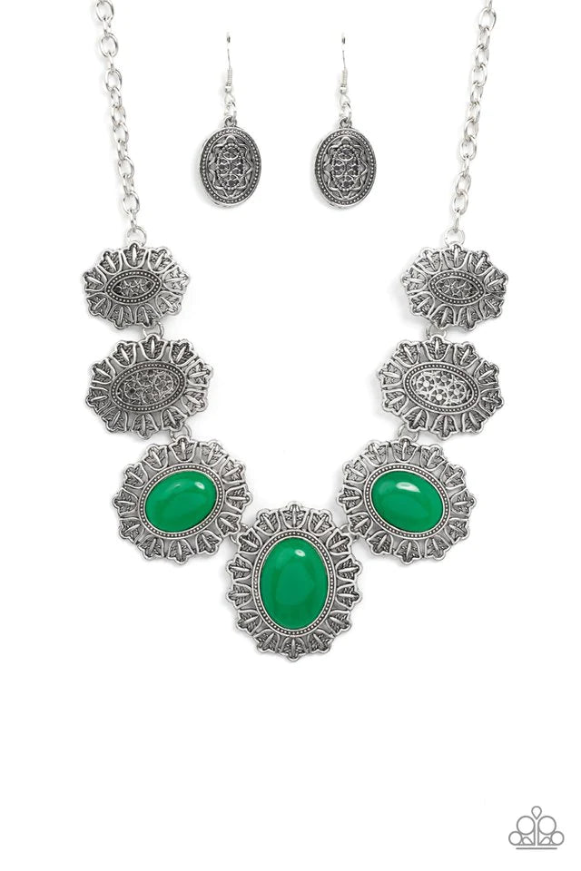 Forever and EVERGLADE - Green Necklace-Paparazzi - The Sassy Sparkle