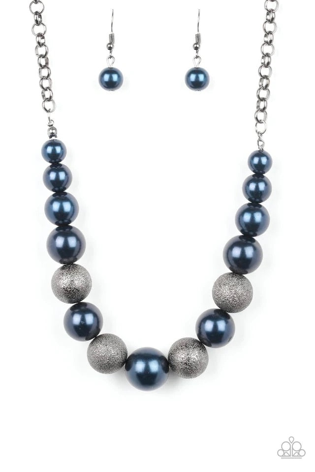 Color Me CEO - Blue Pearl Necklace-Paparazzi - The Sassy Sparkle