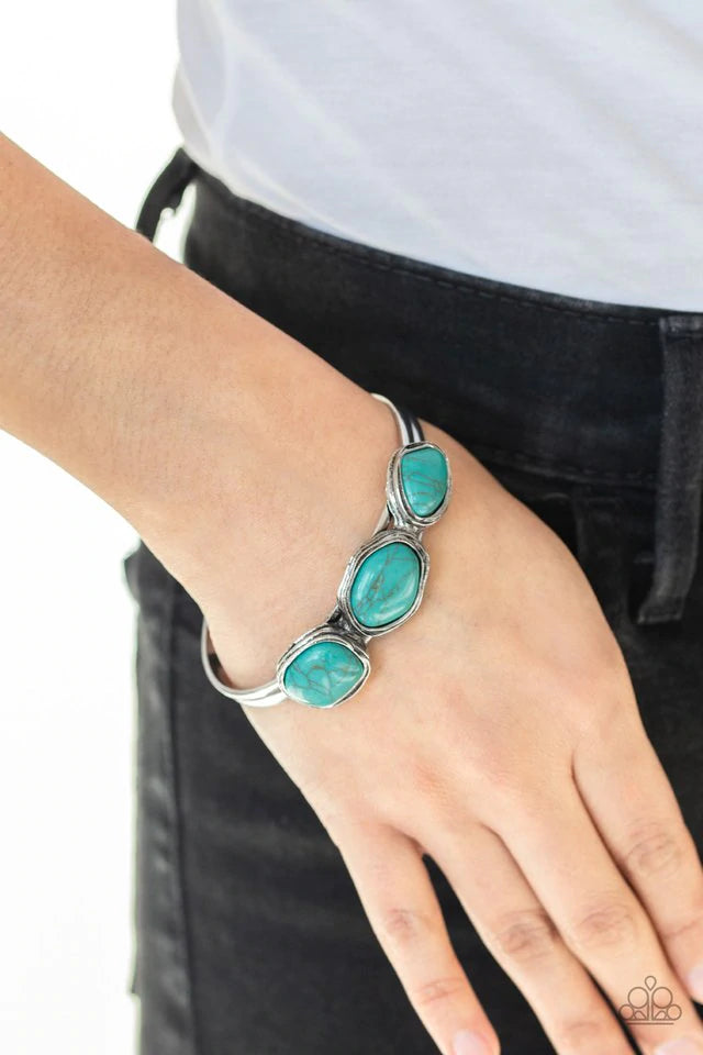 Stone Shop - Blue Stone Bracelet-Paparazzi