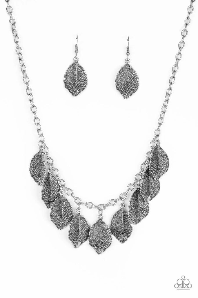 A True Be-LEAF-er - Silver Necklace-Paparazzi - The Sassy Sparkle