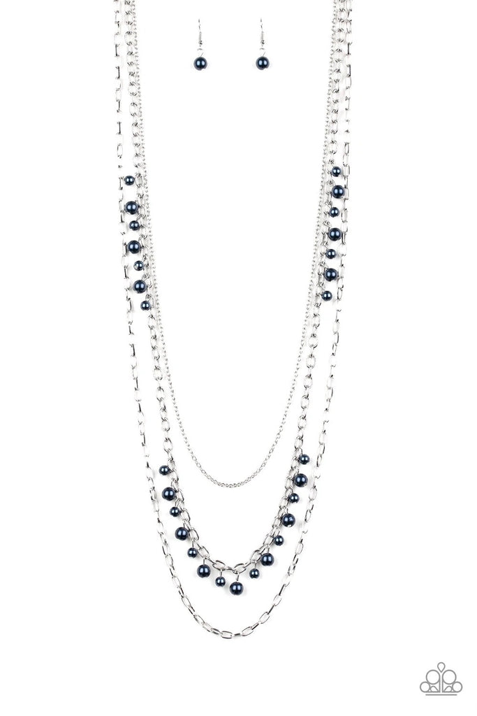 Pearl Pageant None - Blue Pearls Necklace-Paparazzi - The Sassy Sparkle