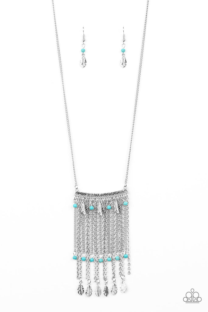 On The Fly - Blue Stone Necklace-Paparazzi