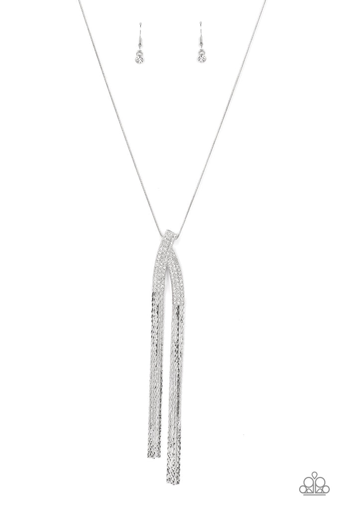 Out of the Sway-White Paparazzi Necklace - The Sassy Sparkle
