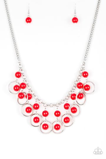 Really Rococo-Red Necklace-$5 Paparazzi - The Sassy Sparkle
